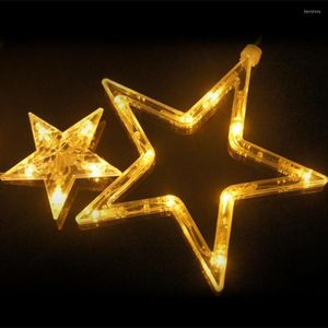 Strings 2M Stars 138 LEDs 110v US Plug String Star Leaves Curtain Christmas Party Home Garden Decor LED Light Outdoor Modern Lighting