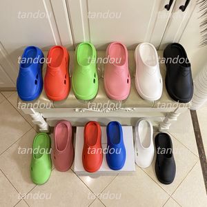 Foam Rubber Mules Sandals Designer Triangle Logo Scuffs Slippers Fashion Beach Women Men Slip on Slides Top-quality Size 35-45