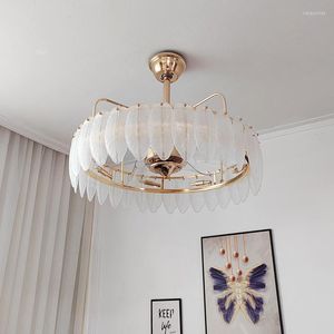 American Fan Lamp Light Luksusowy salon Niewidzialny nowoczesny dom z jedną sypialnią sufit jadalny z LED