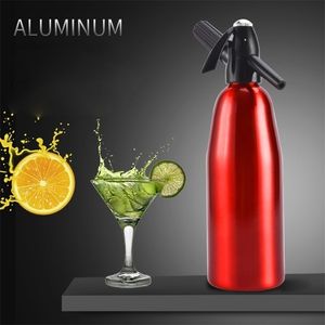 Meyve Sebze Araçları Kılavuzu 1L Soda Sifon CO2 Dispenser Su Kabarcık Jeneratör Serin İçecek Kokteyl Soda Makinesi Alüminyum Bar DIY Soda Maker 221010