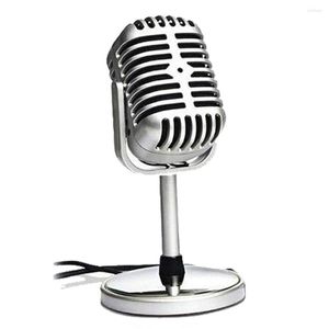 Microphones Vintage Style Microphone Studio Wired Classic Retro Condenser With Stand Professional KTV MIC