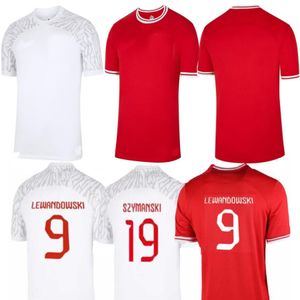 2022 23 Soccer Jersey Home Away Polen Football Shirts Piszczek Milik Zielinski Lewandowski Grosicki Poolse Men Kids Kit Uniform Nationaal Team Maillots Custom Top