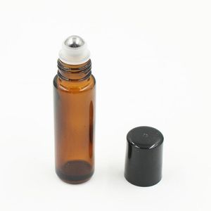 Amber Glass Roll On Bottle 10 Ml Roller Essential Oils Container för Essence