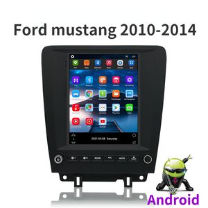 CAR DVD GPS Navigation Player Android Tesla Style Vertikal skärm för Ford Mustang 2010-2014 Bilradiospelare med WiFi
