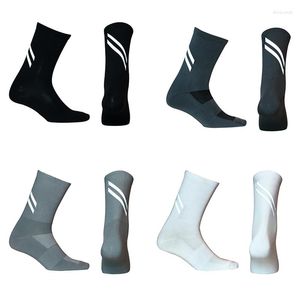 Sports Socks Highly Reflective Cycling Men Women Breathable Bicycle Bike Sock Night Safety Outdoor Running Compression