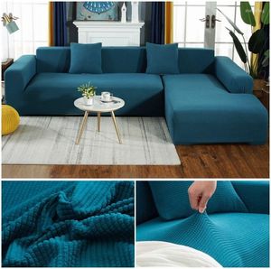 Krzesło okładki elastyczna polarna polar l Kształt Sofa Jacquard Couch Couch do salonu szezlong loun fotela