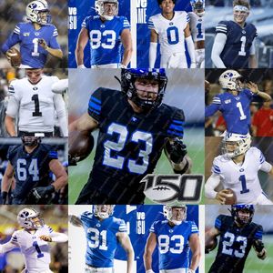 Football Jerseys BYU Cougars Jersey Zach Wilson Jaren Hall Taysom Hill Christopher Brooks Keanu Hill Kody Epps Puka Nacua Miles Davis Ben Bywater Max Tooley