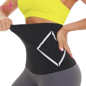 Midjestöd Lazawg Sweat Belt Trainer för kvinnor Viktminskning Gridle Cincher Trimmer Slimming Band Corset Workout Body Shaper