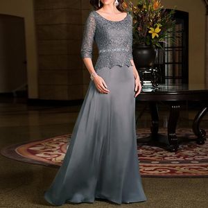 Mother of the Bride dresses Luxurious Lace O neck chiffon with beaded sconces wedding celebrity evening gown 2022 NEW IN and more size