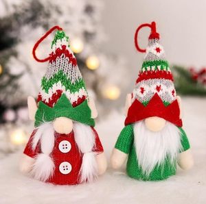 Weihnachtself-Dekoration, leuchtendes Geweih, gesichtslose alte Mann-Puppe mit glänzenden Hüten für Baum, niedliche Gnome-Puppen, Festival-Zubehör, RRB16141