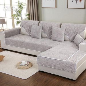 Stuhlhussen im Europa-Stil, beige, grau, Stein, gesteppt, Sofabezug, Plüsch-Samt-Schonbezüge, Canape-Couch-Möbel, SP5314, kostenloser Versand