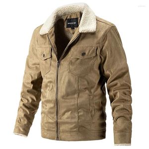 Herrenjacken Lammwolljacke Männer Herbst Winter Dicke Fleece Mode Lässig Warmer Mantel Männliche Lammwolle Outdoor-Oberbekleidung