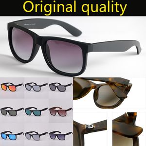 Top Quality Fashion 55mm JUSTIN 4165 Polarized Sunglasses Men Women Sunglasses Nylon Frame Sun Glasses with Accessories