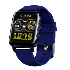 Ny Smart Watch Android för iPhone Watch Aldult Fitness Tracker 1.69in Skärm Fitness hjärtfrekvens Vattentät pedometer Abs Silocon Bluetooth Android