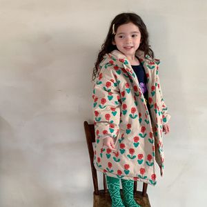 Jackets Spring Winter Arrival Girls Long Sleeve Floral Coat Kids Jacket 221010