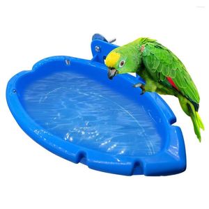 Other Bird Supplies Baths Tub Parrot Cage Hanging Bathing Box Food Water Bowl Parakeet Feeder For Wild Birds Accessories