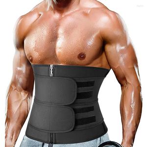 Body Shapers da uomo Uomo Sweat Saun Waist Trainer Neoprene Allenamento Shaper Corsetto dimagrante Cintura regolabile Fascia di sostegno per la schiena