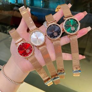 Fashion Brand Wrist Watches Women Ladies Girl Crystal Flower Style Luxury Metal Steel Band Quartz Clock CH 90