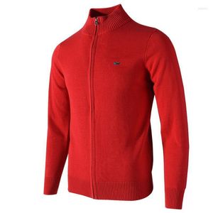 Maglioni da uomo Tipo di vestibilità Cardigan in cotone Casual da uomo Cerniera di alta qualità Primavera Autunno Pull Homme Cappotto maschile invernale di base 8505