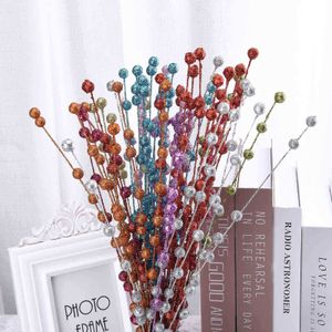 Artiflr 50pcs Christmas Glitter Berries Stems Hastes Artificial Xmas Picks Para Ornamentos de Árvore de Natal