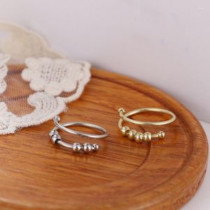 Cluster Ringe Mode Zappeln Perlen Für Frauen Männer Frei Drehen Anti Stress Angst Ring Feine Spinner Spirale Schmuck Geschenk