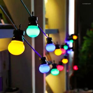 Saiten Led Globe String Fairy Lichter 5/10M Klar/Milch Weihnachten G50 Im Freien Wasserdichte Hochzeit Garten party Terrasse Straße Dekoration