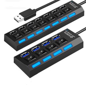 محاور تمديد التبديل 4 7-port USB2.0 hub كمبيوتر USB hub واحد سحب سبعة مقسم كمبيوتر محمول سطح مكتب