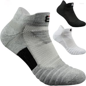 Men's Socks Large Size Sports For Men Women Thick Terry Cotton Breathable Short Tube Black White Crossfit Running Travel Bicycle