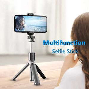 2022 Bluetooth Selfie Monopods Stick Mobile Phone Holder Retractable Portable Multifunctional Mini Tripod With Wireless Remote Shutter