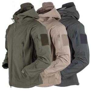 Men's Jackets Tactical Jacket Men Military Combat Soft Shell Army Techwear Windproof Waterproof Breathable Fleece Thermal Hooded Coats 221008