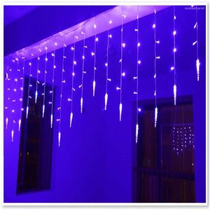 Strängar LED String Strip för årets semester Valentie's Day Lights 1.5x0.5 Multicolor Christmas Garland Ice Conical Party Wedding Lamps