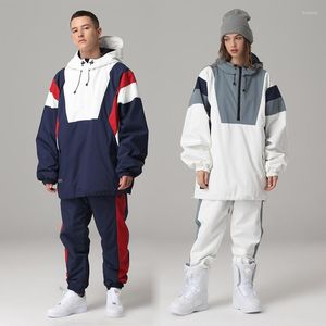 Kayak Ceketleri Kayak Takım Kadın Erkek Hoodie Snowboard Erkek Kış Sıcak Açık Su Geçirmez Rüzgar Geçirmez Ceket ve Pantolon