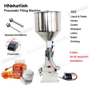 5-50ml Pnömatik Gıda Yağı Doldurma Makinesi Su Sosu Krem Tal Sıvı Macun Ambalaj Ekipmanları Şampuan Suyu Dolgu A02