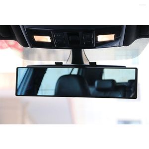 Interior Accessories Universal Car Rear View Mirror Wide Angle Blue Glass Panoramic Anti-dazzling Rearview Large Vision 280mm Curved