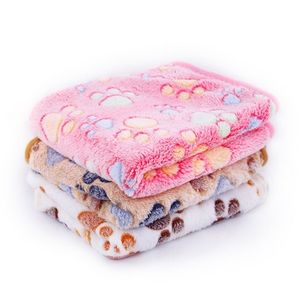 Cat Beds Furniture Soft Pet Blanket Winter Dog Cat Bed Mat Foot Print Warm Sleeping Mattress Small Medium Dogs Cats Coral Fleece Puppy Supplies 221010