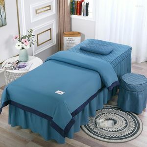 Sängkläder sätter 4st Beauty Salon Bed Cover Massage Spa Bedskirt Pillow Case Pall Dulvet High Quality