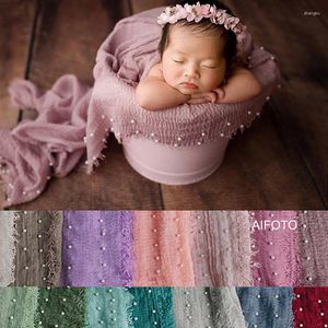 Haarschmuck Born Pography Requisiten Wraps Perle Fransen Schicht Textur Prop Shooting Studio Tuch Baby DIY Shooting Lace Layering Set