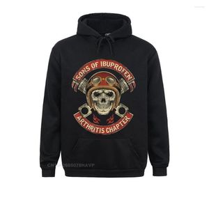 Felpe con cappuccio da uomo Arthritis Chapter Biker Skull Hoodie Vintage Cycling Bike Motorcycle MTB For Men Harajuku Felpa Pullover