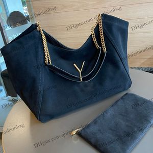 Mulheres Nubuck Sacos de compras de borracha preta Designer marrom calfsina de grande capacidade ombro de ombro com bolsa mala de bolsa de bolsa de hardware de ouro