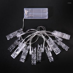 Strings 1.2M 10 LED Card Pictures Pos Clips Pegs Bright String Light Lamp Indoor Home Party Festival Decor -Y122