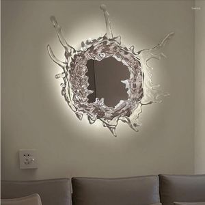 Wandlampe moderne LED f￼r Badezimmer Schlafzimmer Home Dekoration Wasser Platten Dekor Nacht Hintergrund Spiegelleuchte im Angebot