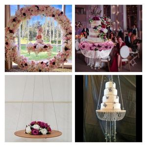 Świąteczne zapasy akrylowe stojak na ciasto kryształ wiszący stojak na kwiaty bukiet wyświetlacz ślubny przyjęcie urodzinowe deser żywności tacki ciasteczka owocowe