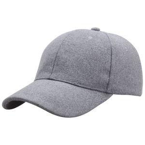 Berretti da baseball in feltro caldo autunno inverno berretto snapback in lana sintetica caffè grigio nero trendy streetwear donna uomo cappello casquette regolabile