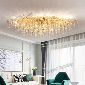 Chandeliers Nordic LED Crystal Gold Luxury Lighting Chandelier For Bedroom Dining Living Room Kitchen Light