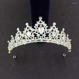 Headpieces Bridal Crown Headband Rhinestone Crystal Water Drop Vintage Classical Headdress Female Elegant Jewelry Hair AccessoriesHeadpieces