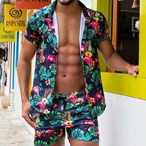 Mäns casual skjortor 2022 mode blomma vintage mäns ärm för män står skjorta blus kläder hawaiian camisa