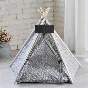 Letti per gatti Mobili Tenda per animali domestici Cuccia per cani Portatile rimovibile lavabile Teepee Cucciolo di gatto Cuccia per interni ed esterni Grotta con cuscino e lavagna 221010