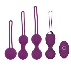 Ovos/balas 5pcs bolas vaginais brinquedos sexuais para mulheres kegel ball fêmea vagina apertar massagem Exercício de controle remoto sem fio ovos vibratórios 221010