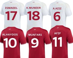 Katarowe koszulki piłkarskie 2022 Światowa koszulka piłkarska 22-23 Drużyna narodowa Męskie Kids Women Jersey Alhaydos 10 Muntari 9 Alaeldin 7 Boudiaf 12 Afif 11 Wear