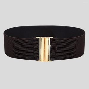 Cintos da moda Lady Wide Women Women Belt Burchle Fuckle Ciay Dress Stretch